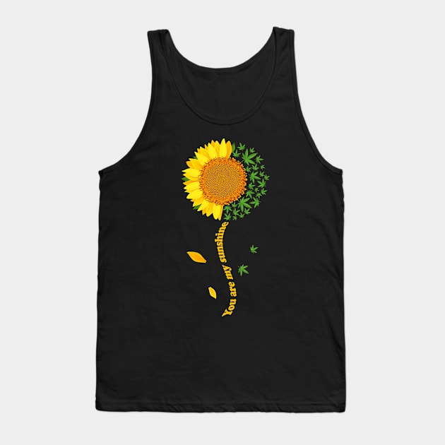 Weed Sunflower Women Marijuana 420 Tank Top by lenaissac2